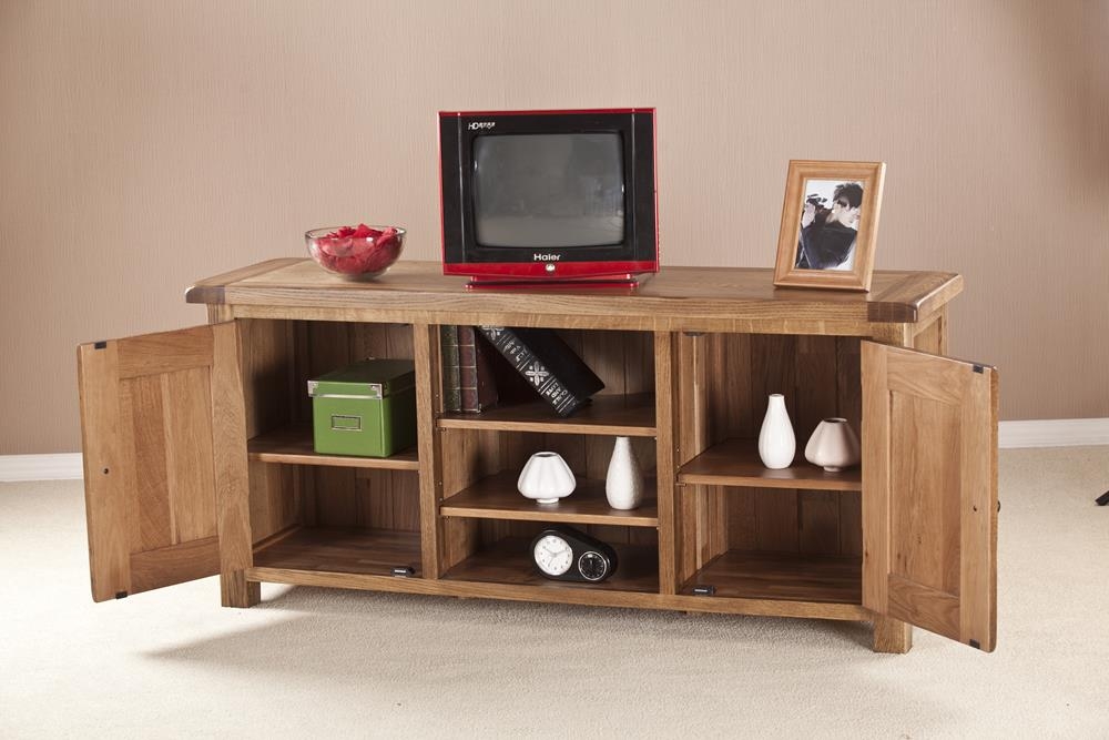 Originals TV Unit - 2 Door - 145cm - Medium - Rustic Oak