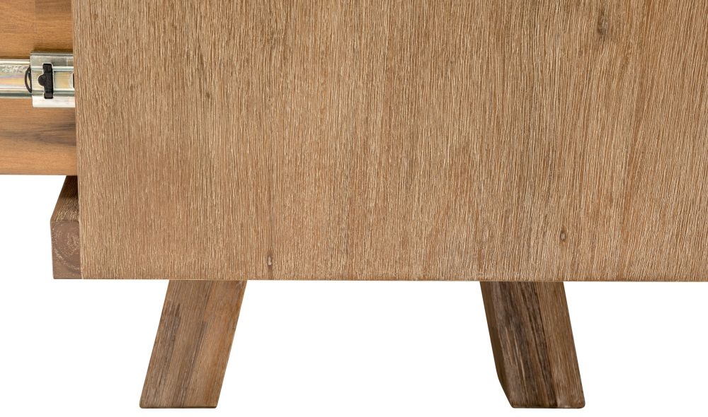 Pimlico TV Unit - 1 Door - 1 Drawer - Small - Acacia Wood and Concrete Top