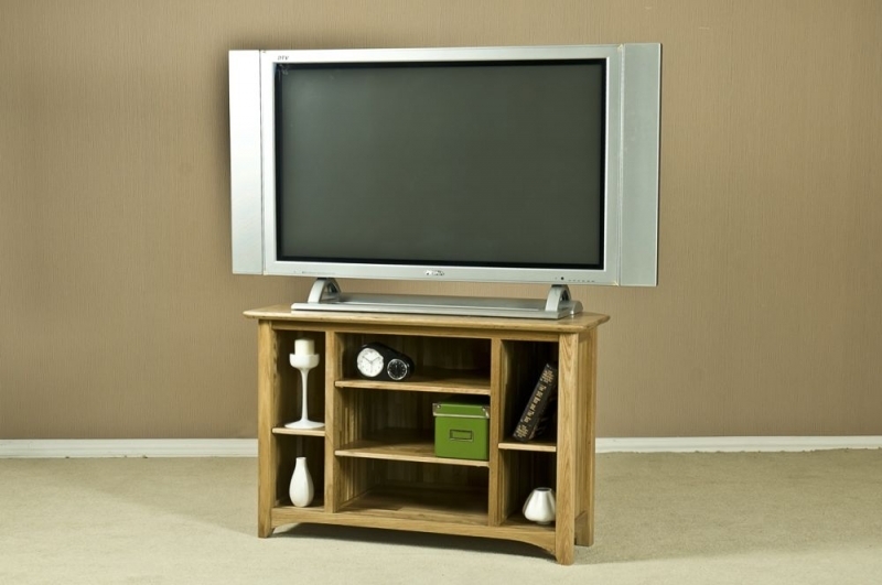 Shaker Corner TV Unit - 98cm - Oak