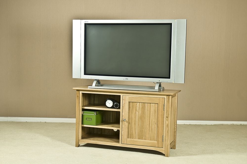 Shaker TV Unit - 109.5cm - 1 Door - Oak