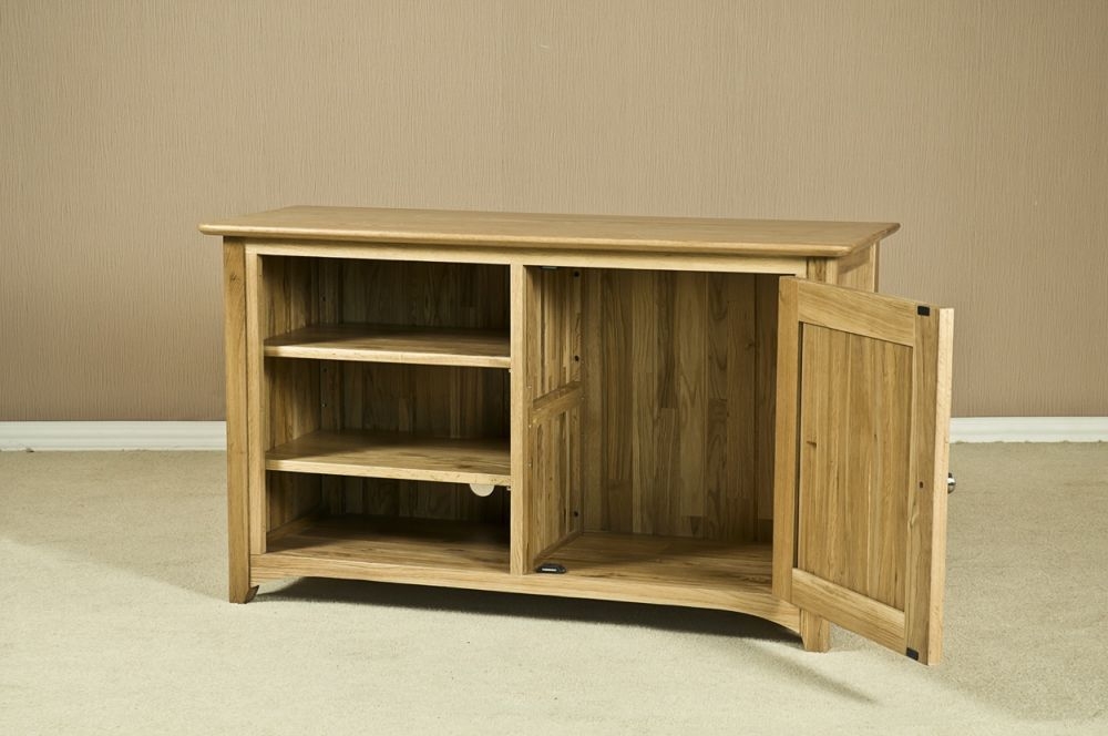 Shaker TV Unit - 109.5cm - 1 Door - Oak