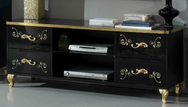 Sofia Black Italian 160cm TV Unit