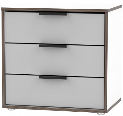 Grey Matt Front with White Base Unit with Low Styled Glides Legs