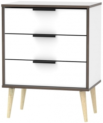 White Matt with Natural Wooden Legs