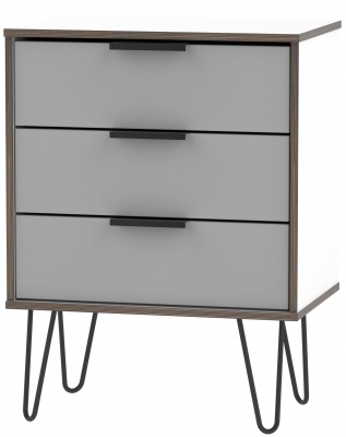 Grey Matt Front with White Base Unit with Hairpin Legs