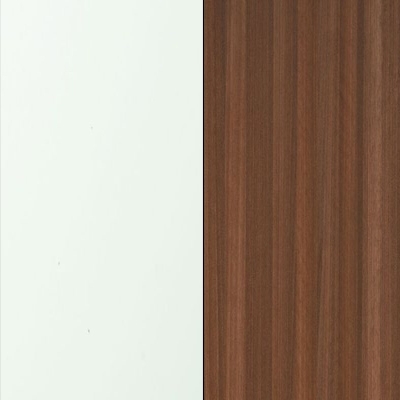 Cream Gloss Front and Noche Walnut Base Unit