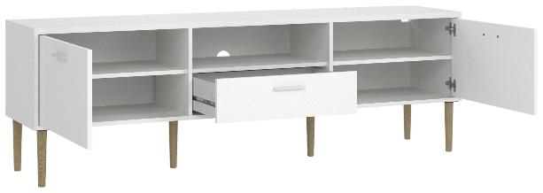 TV Unit - 2 Door - 1 Drawer - 177.2cm - Large - White