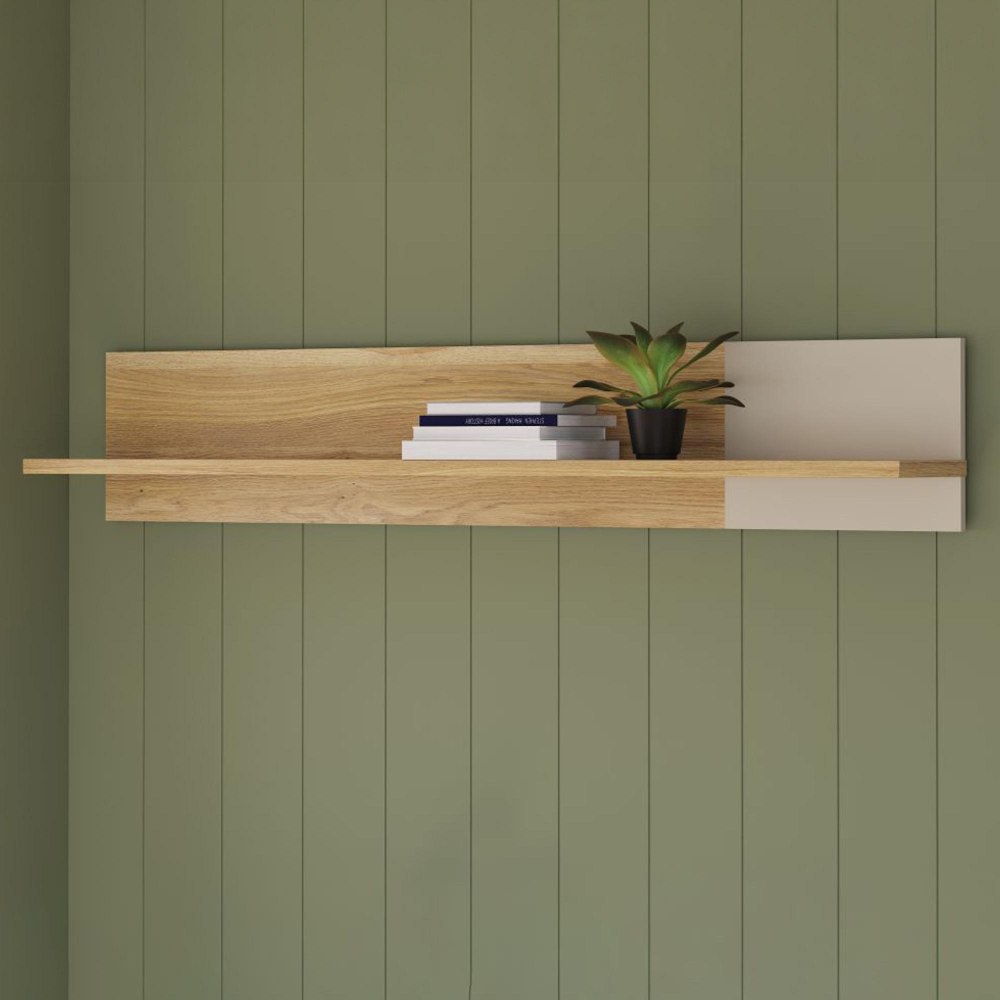 Bixbite Wall Shelf - Light Oak and Sand