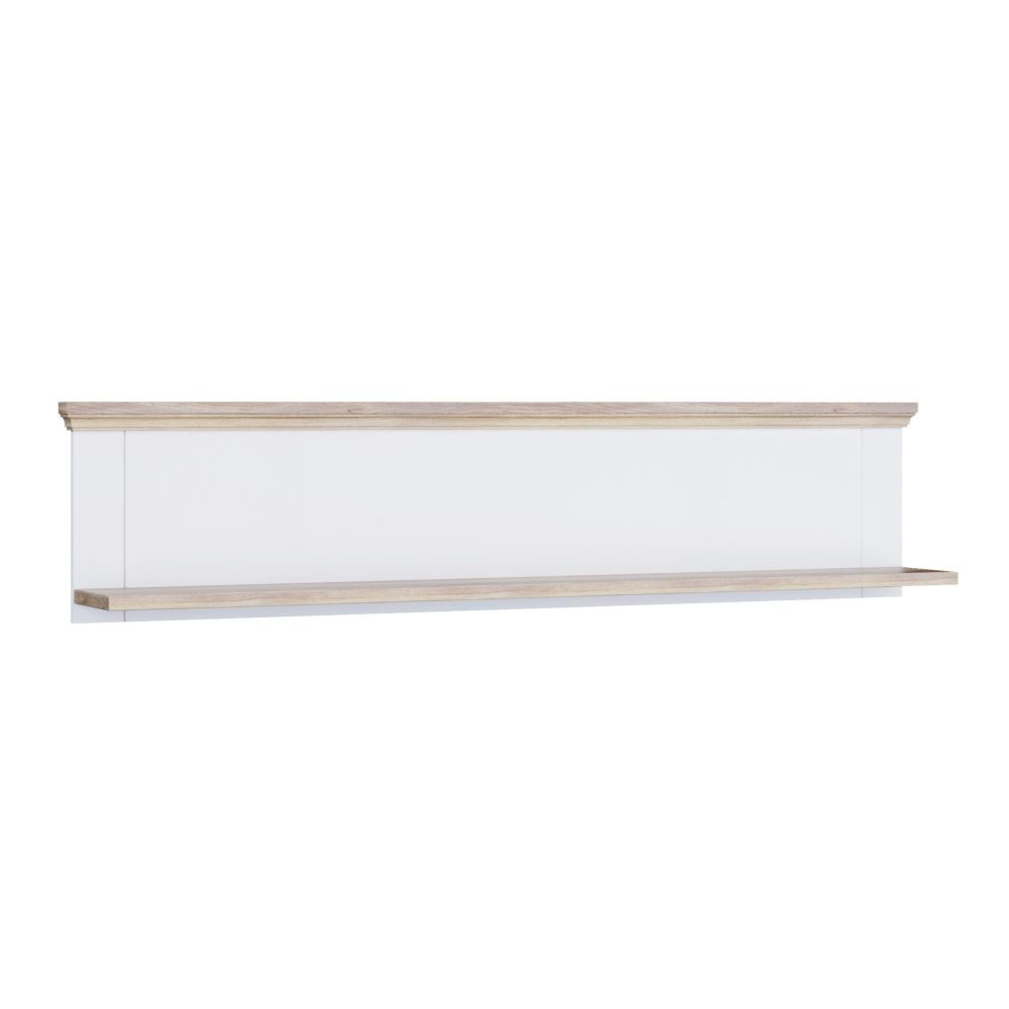 Pontypool Wall Shelf - White and Riva Oak