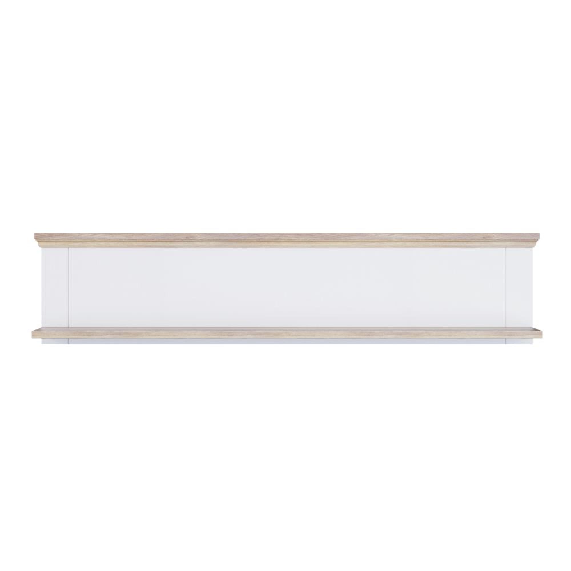 Pontypool Wall Shelf - White and Riva Oak