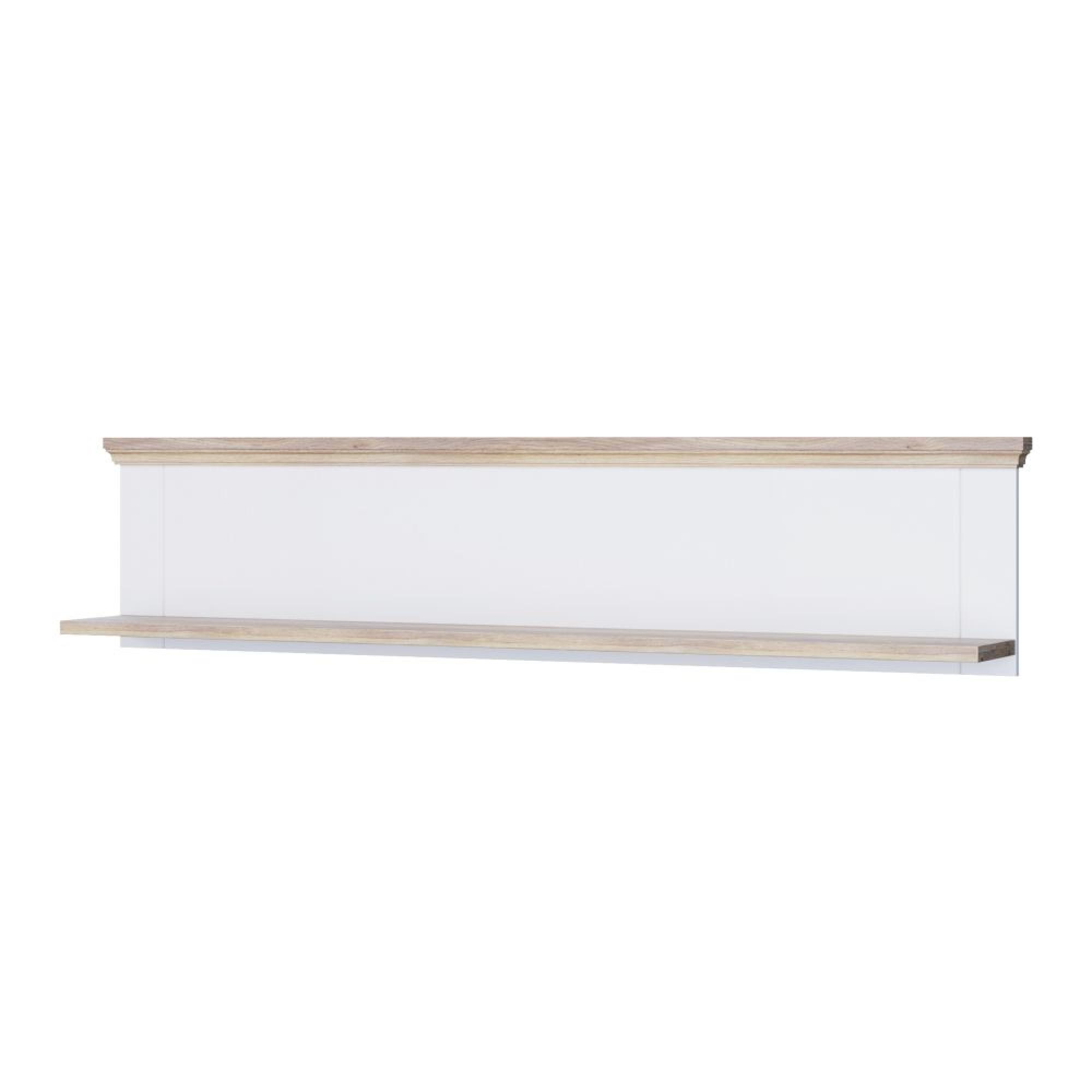 Pontypool Wall Shelf - White and Riva Oak