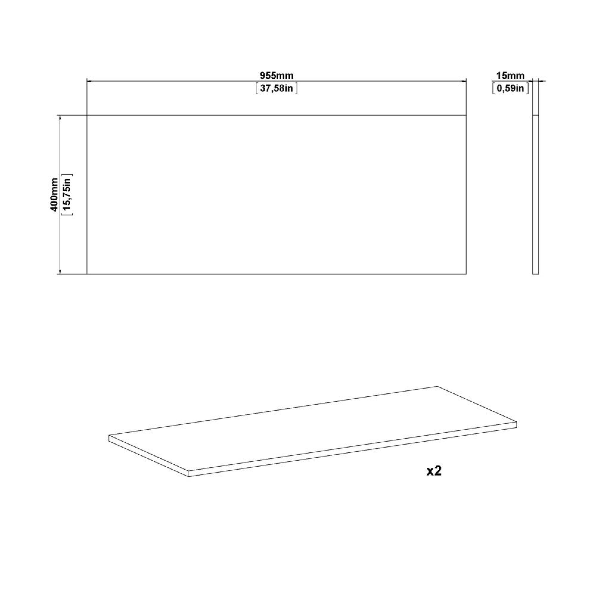 Sprint Wall Shelf - Set of 2 - White