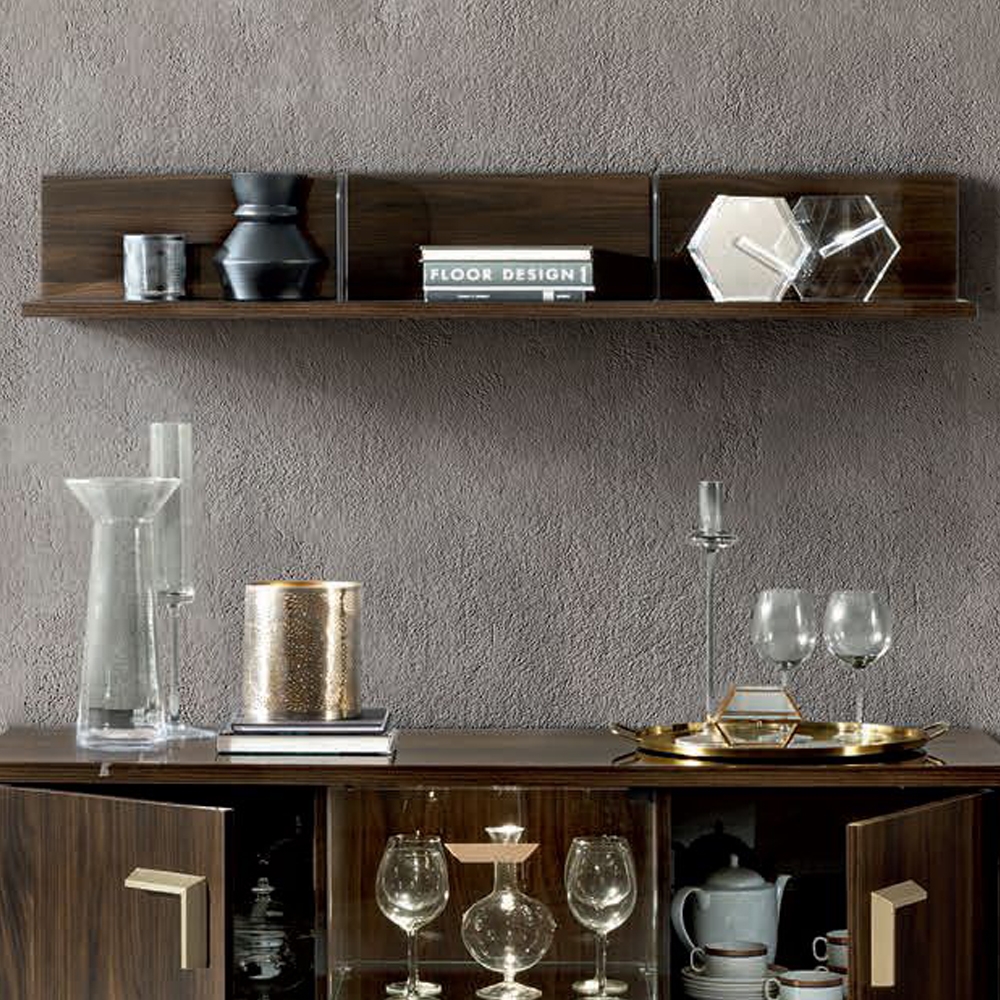 Volare Wall Shelf - Walnut