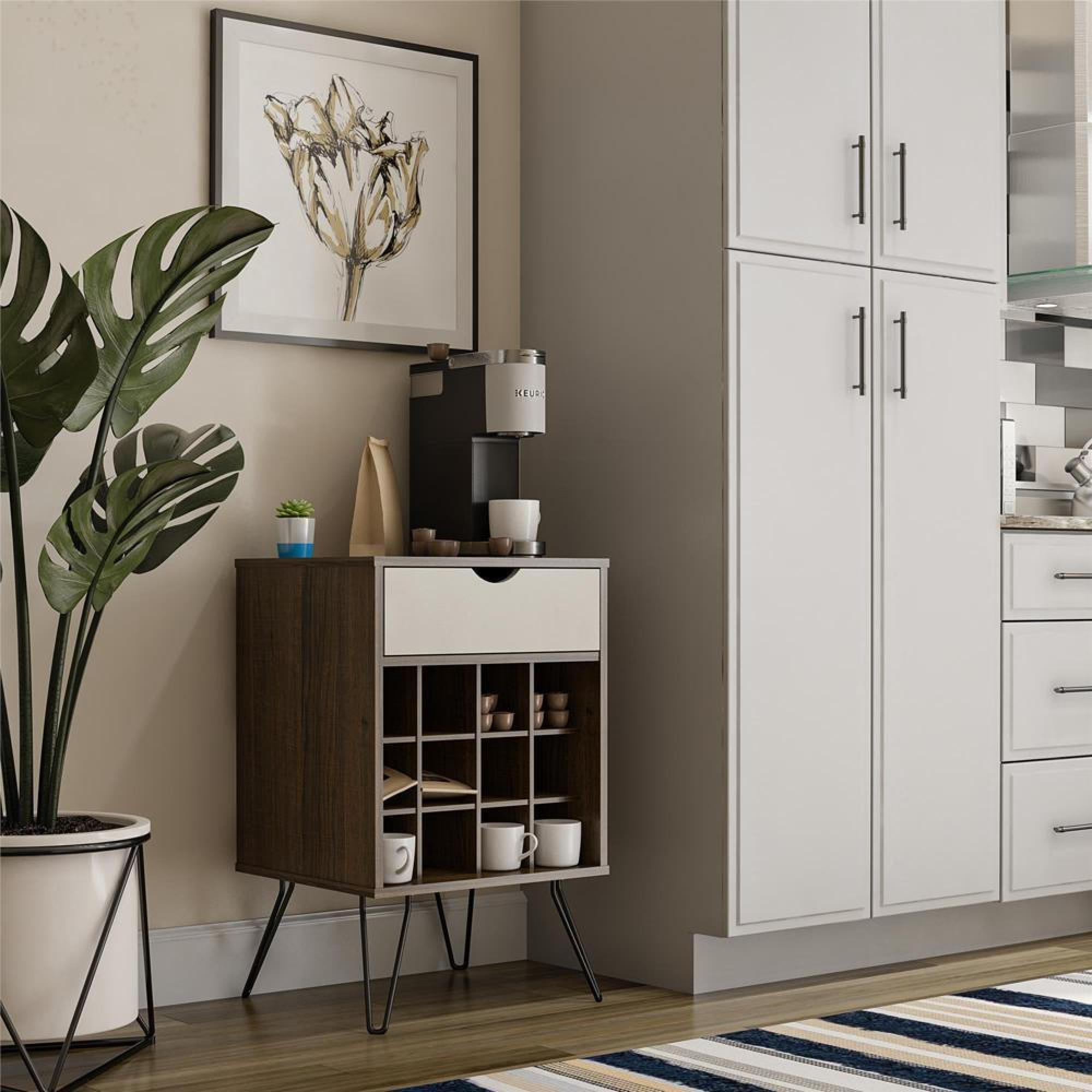 Novogratz Concord Wine Rack Cabinet - Brown Oak - 8374322COMNUK