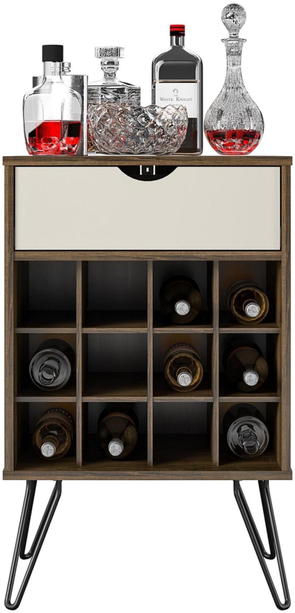 Novogratz Concord Wine Rack Cabinet - Brown Oak - 8374322COMNUK