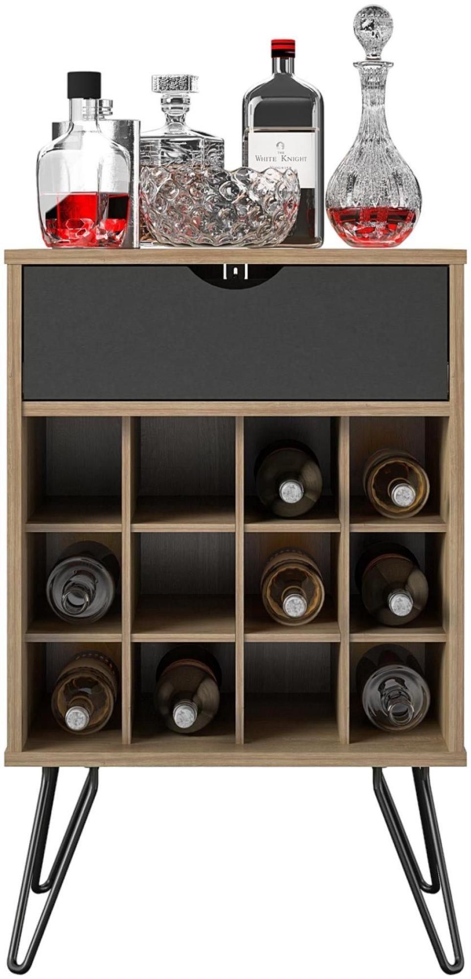 Novogratz Concord Wine Rack Cabinet - Natural - 8374348COMNUK