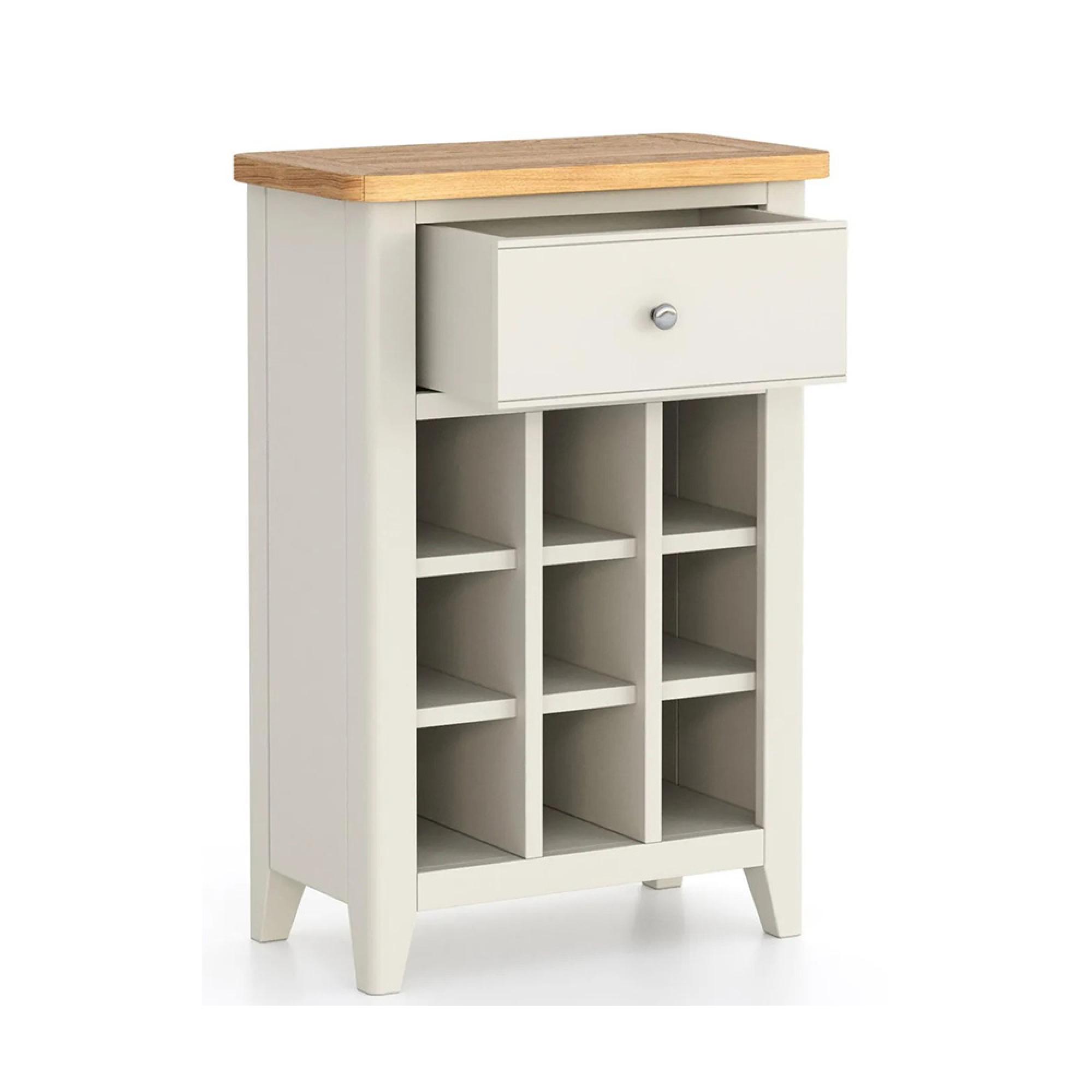 Arden Grey Painted Small Wine Rack