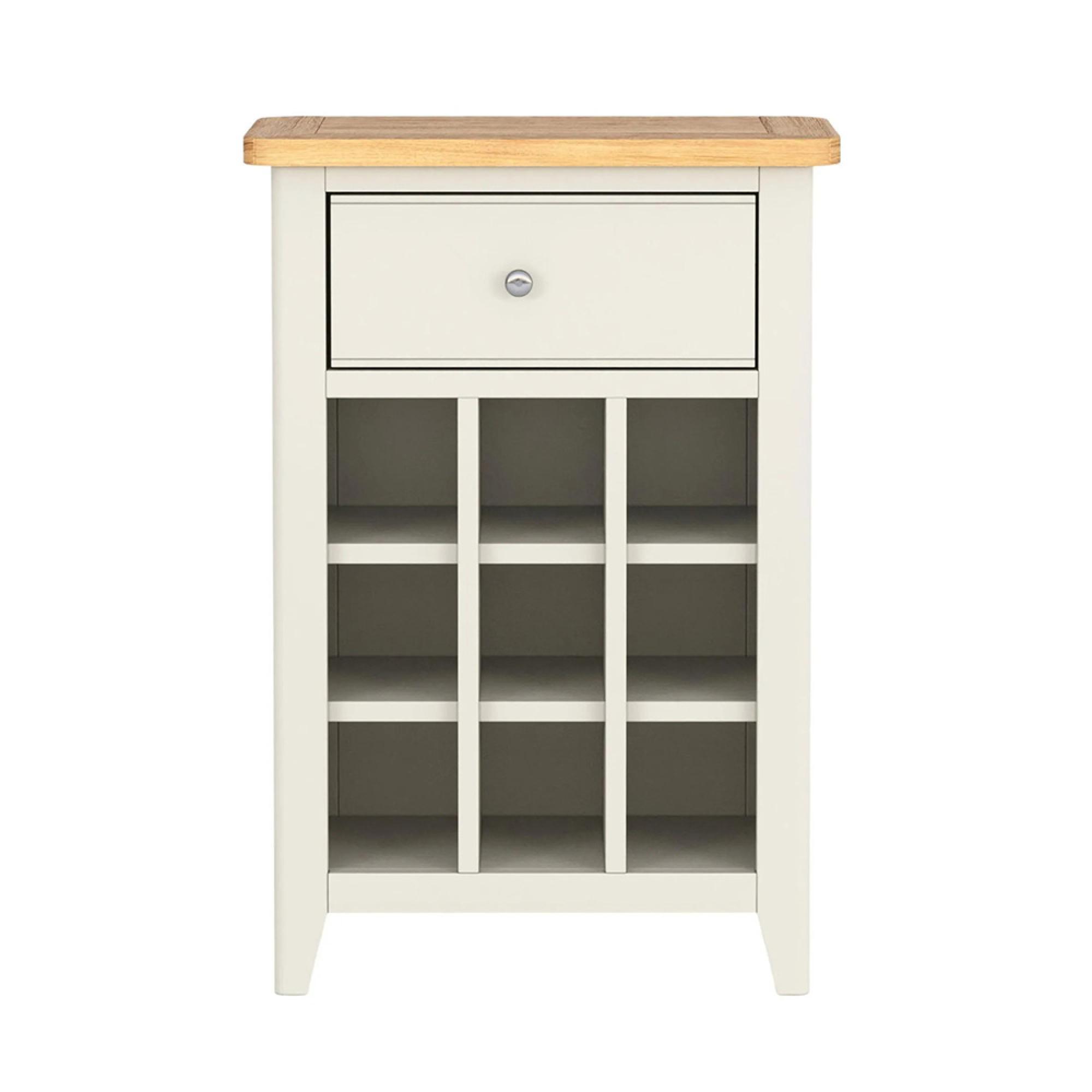 Arden Grey Painted Small Wine Rack