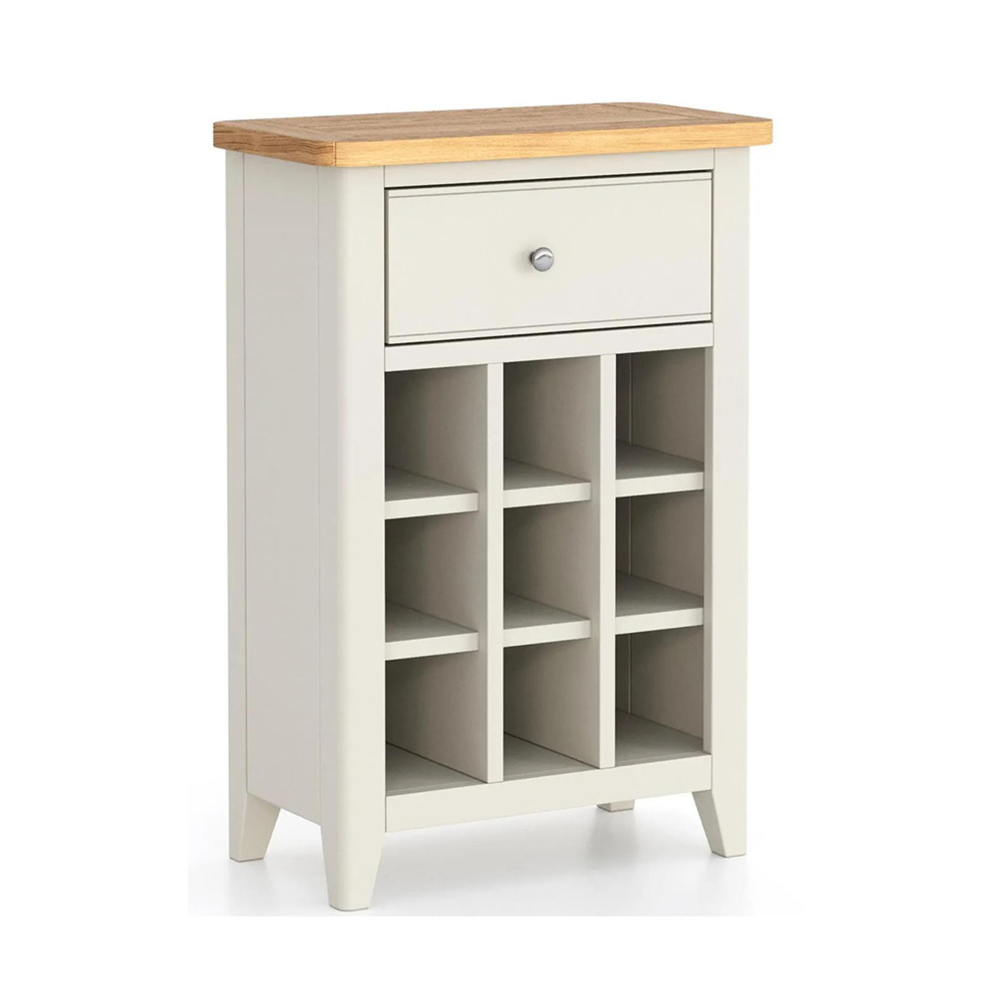 Arden Grey Painted Small Wine Rack