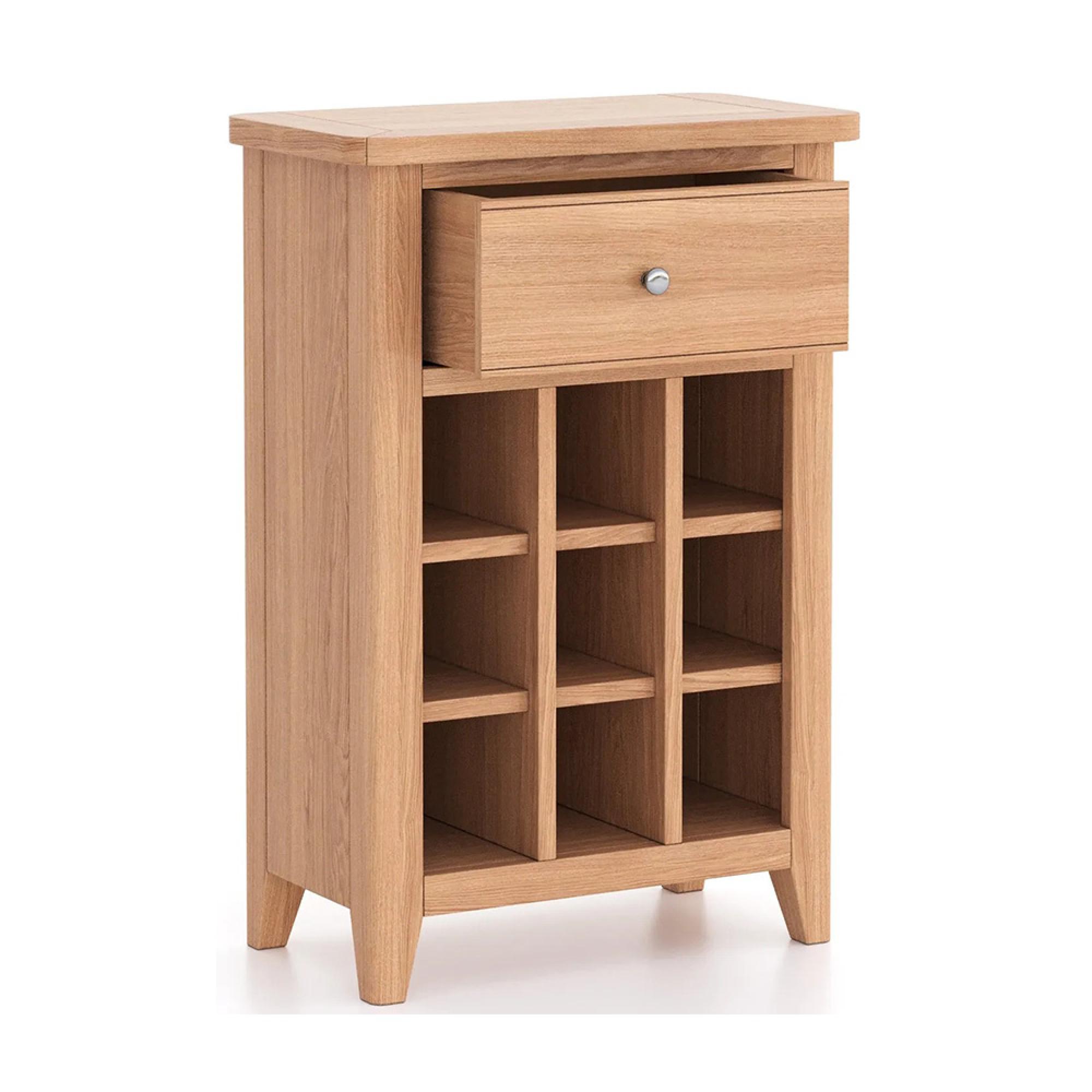 Arden Oak Small Wine Rack