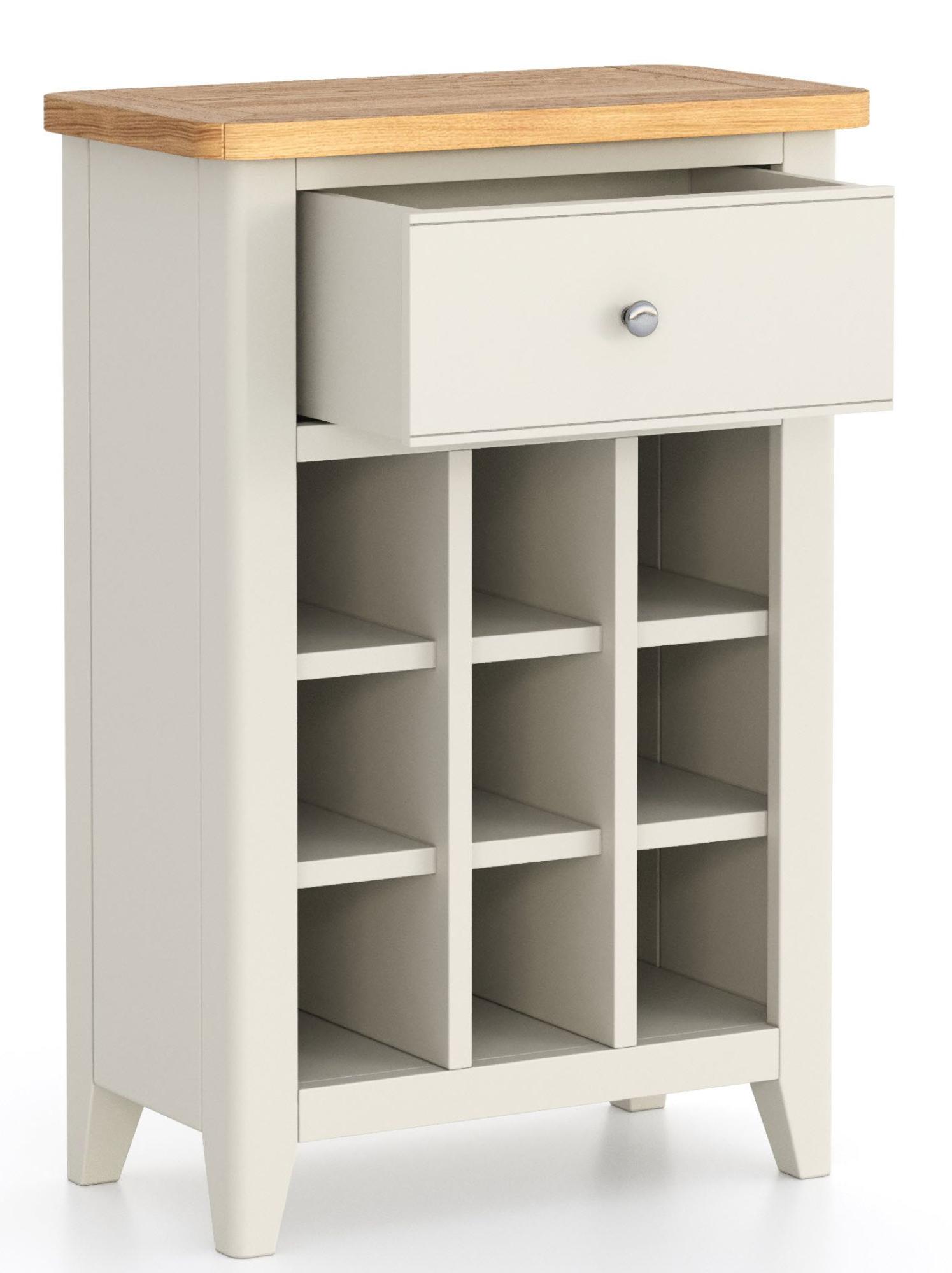 Arden Grey Painted Small Wine Rack