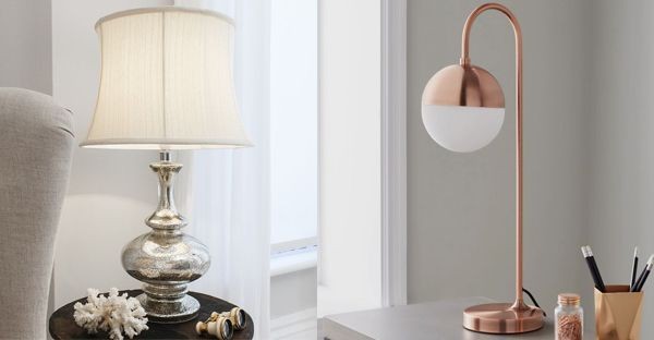 Rose gold lamp on sale the range