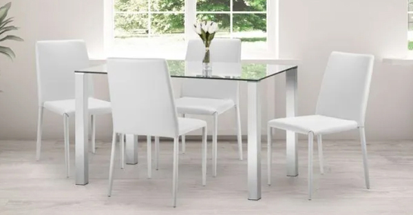 Off white deals dining room chairs