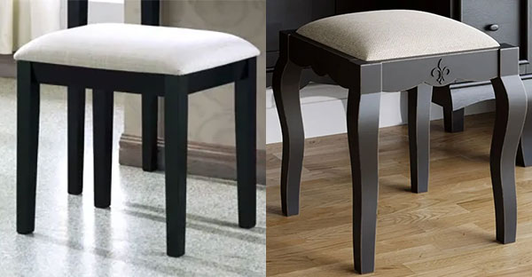 Black bedroom online stool