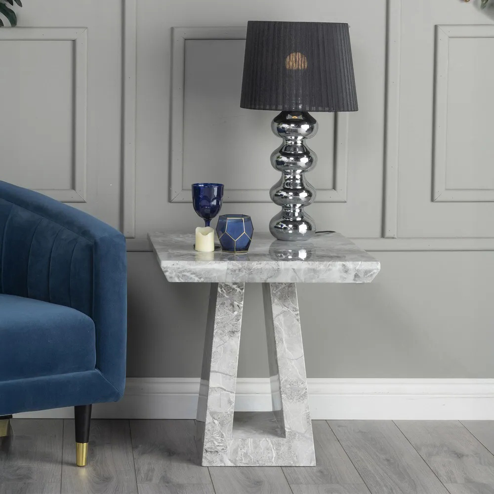 Grey Marble Side Tables