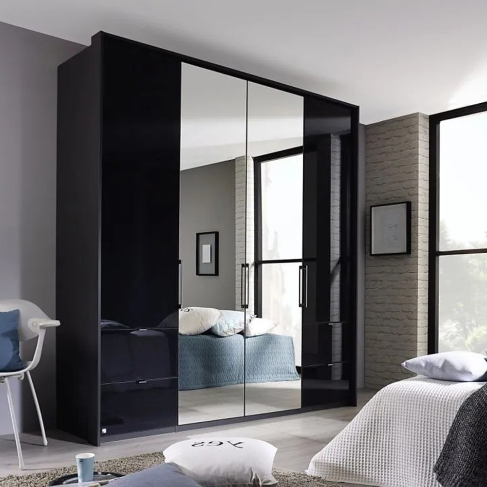 Black High Gloss Wardrobe