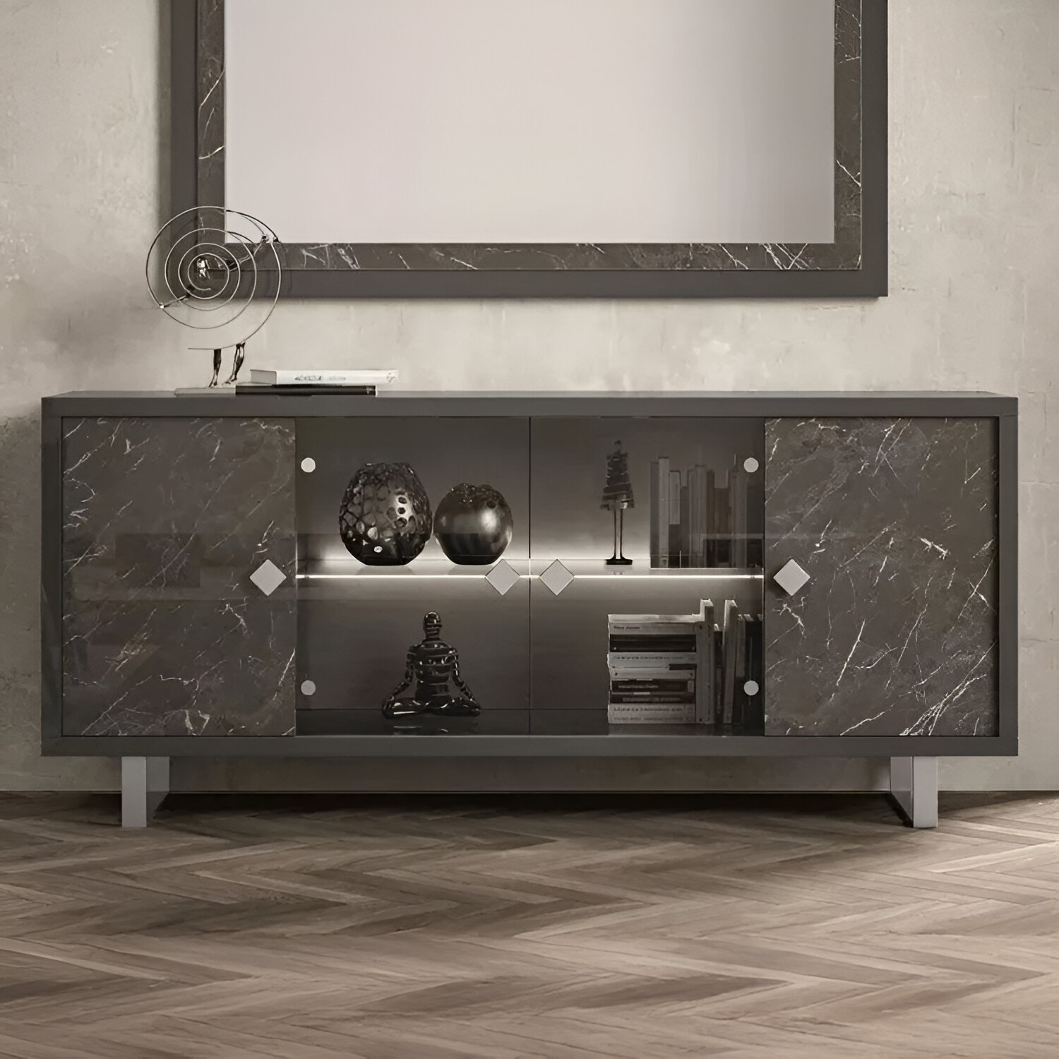 Grey High Gloss Sideboards
