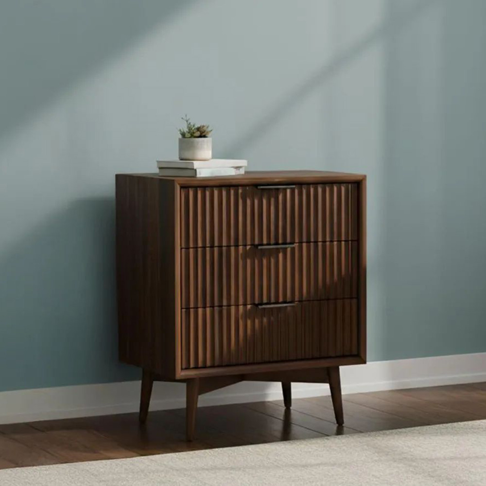 Walnut Bedside Cabinet