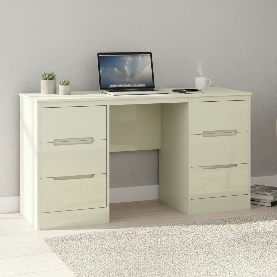 Cream High Gloss Dressing Table