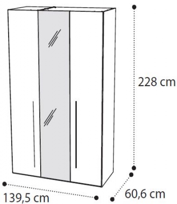 3 Door 1 Mirror Door