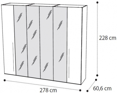 6 Door 4 Mirror Door