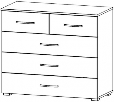 645D : 5 Drawer Chest - Decor Front