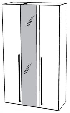 3 Door 1 Mirror Door