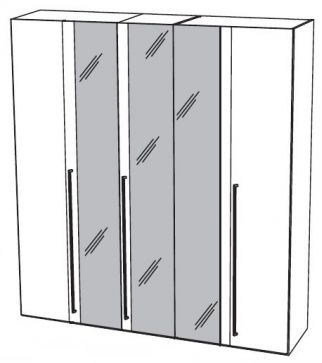 5 Door 3 Mirror Door