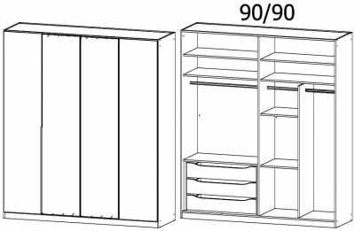 0AG1 - 4 Door Wardrobe