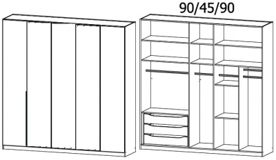 0AG2 - 5 Door Wardrobe