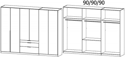 0052 - 6 Door 3 Drawer Wardrobe