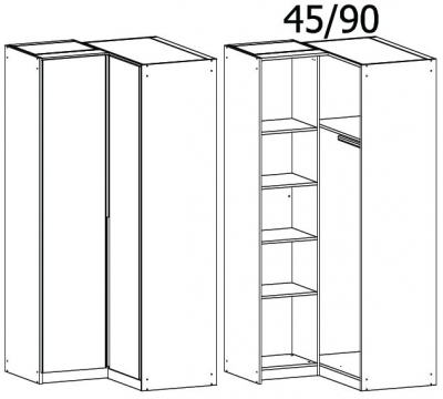 4062 - 2 Door Corner Wardrobe