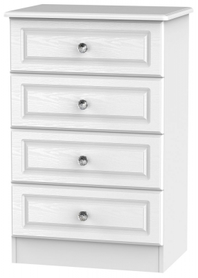 Crystal White Ash 4 Drawer Midi Chest