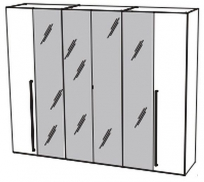 6 Door 4 Mirror Wardrobe