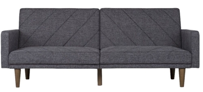 Alphason Paxson Dark Grey Linen Fabric 2 Seater Sofa Bed