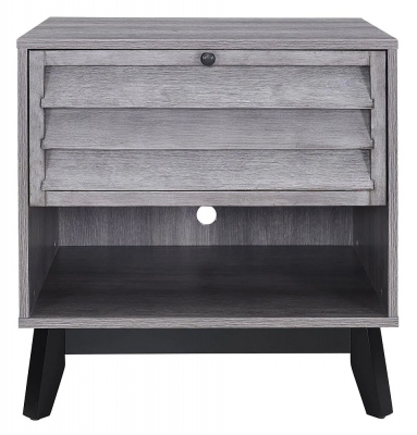 Alphason Vaughn Grey Oak 1 Door Accent Table