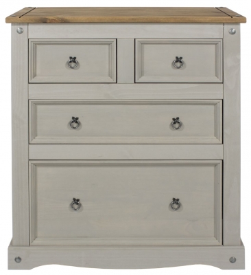 Corona Grey Mexican Pine 2+2 Drawer Chest