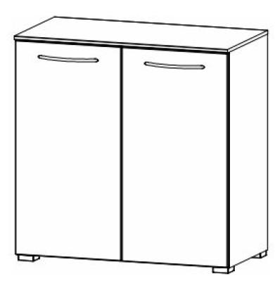 6D46 : 2 Door Cupboard with Color Front