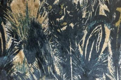 Band Pattern : Feathers Black/Gold