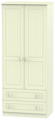 Warwick Cream 2 Door 2 Drawer Wardrobe
